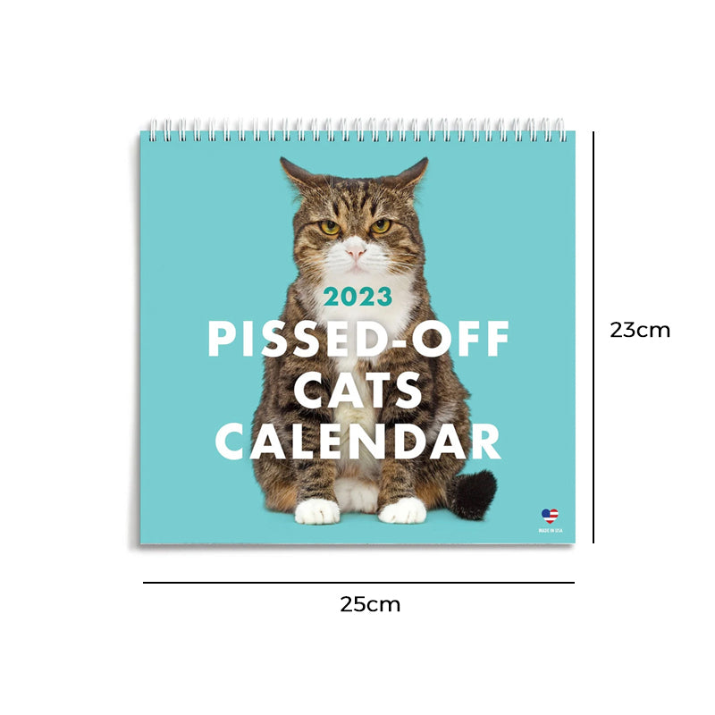 2023 Funny Pets Calendar - Pissed-Off Cats & Cat's Butt & Dogs Pooping