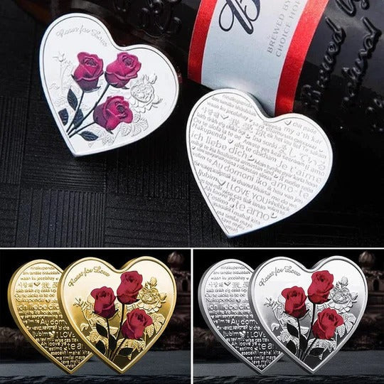 Perfect Love Gift💝Rose Love Commemorative Coin