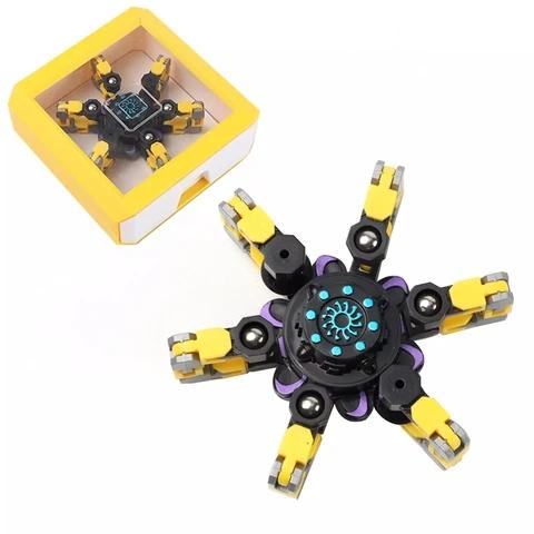 Twisted Robot Spinner Toy Transformable Fingertip Gyro