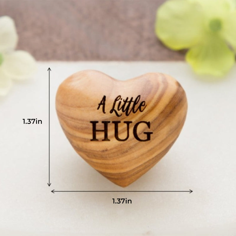 💝Little Pocket Hug Wooden Heart Token - Warm Gift💝