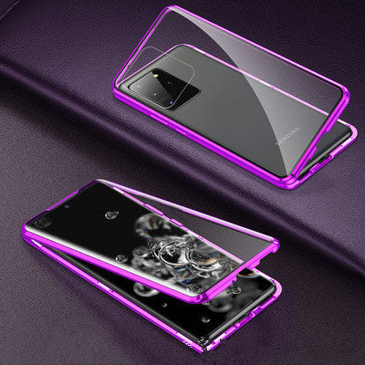 📱2023Hot Sale📱Magnetic Adsorption Metal Tempered Glass Case For Samsung