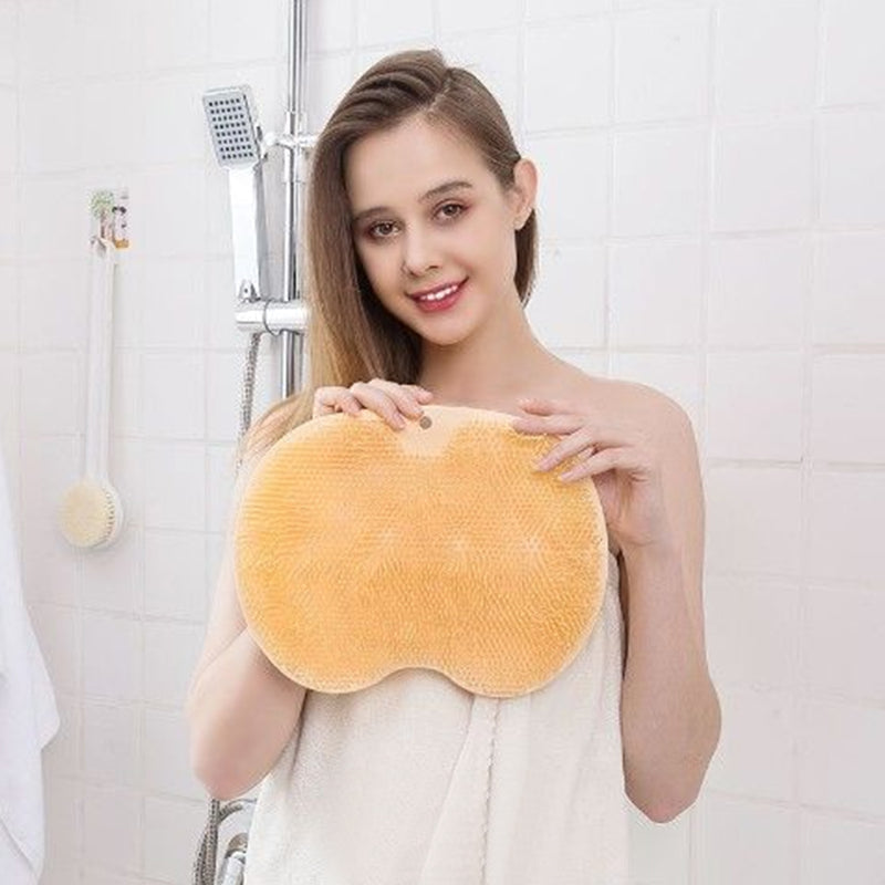 Shower Foot & Back Scrubber, Anti-Skid Bathroom Silicone Massage Pad